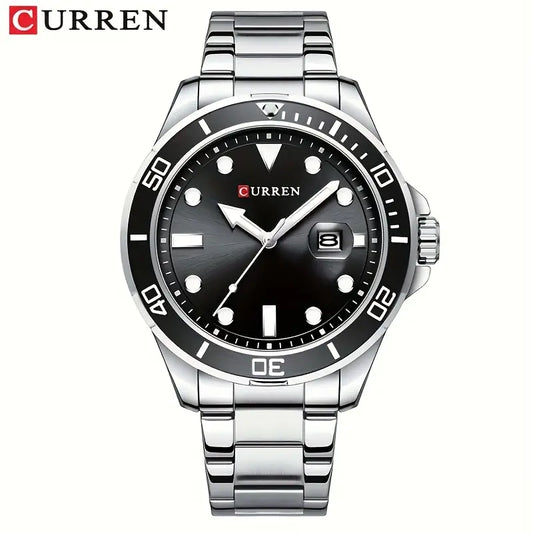 RELOJ CURREN - NEGRO PLATA