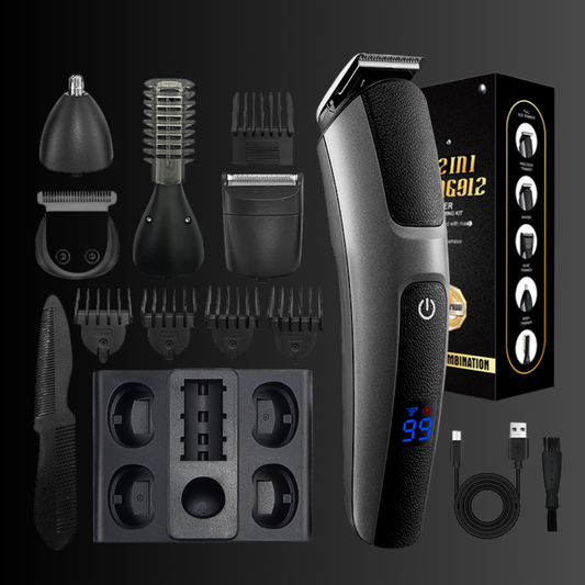SET DE AFEITADORA MULTIFUNCIONAL RECARGABLE - ESTILO PROFESIONAL EN CASA
